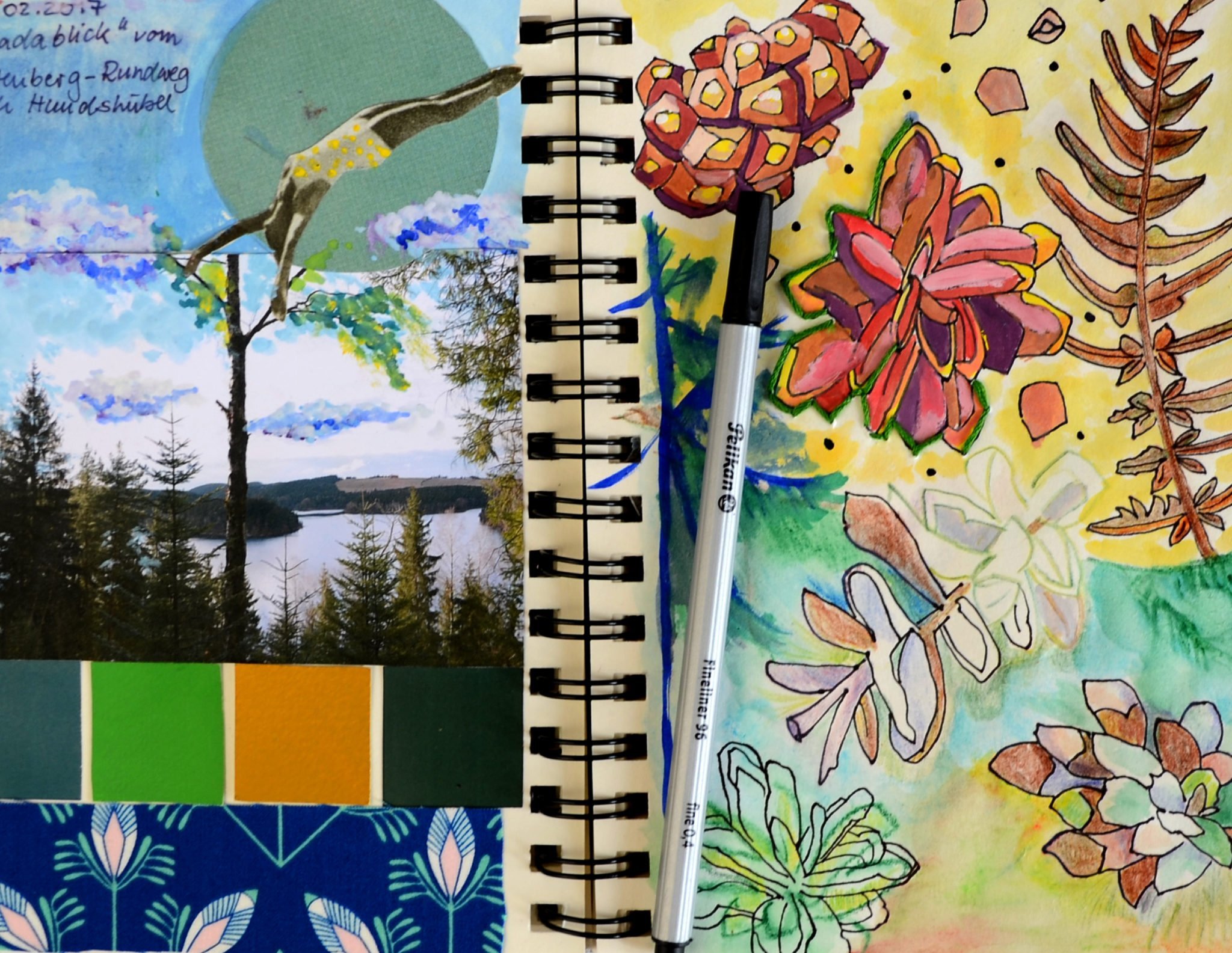 Art Journal Seite Wald von Ms. Hey!