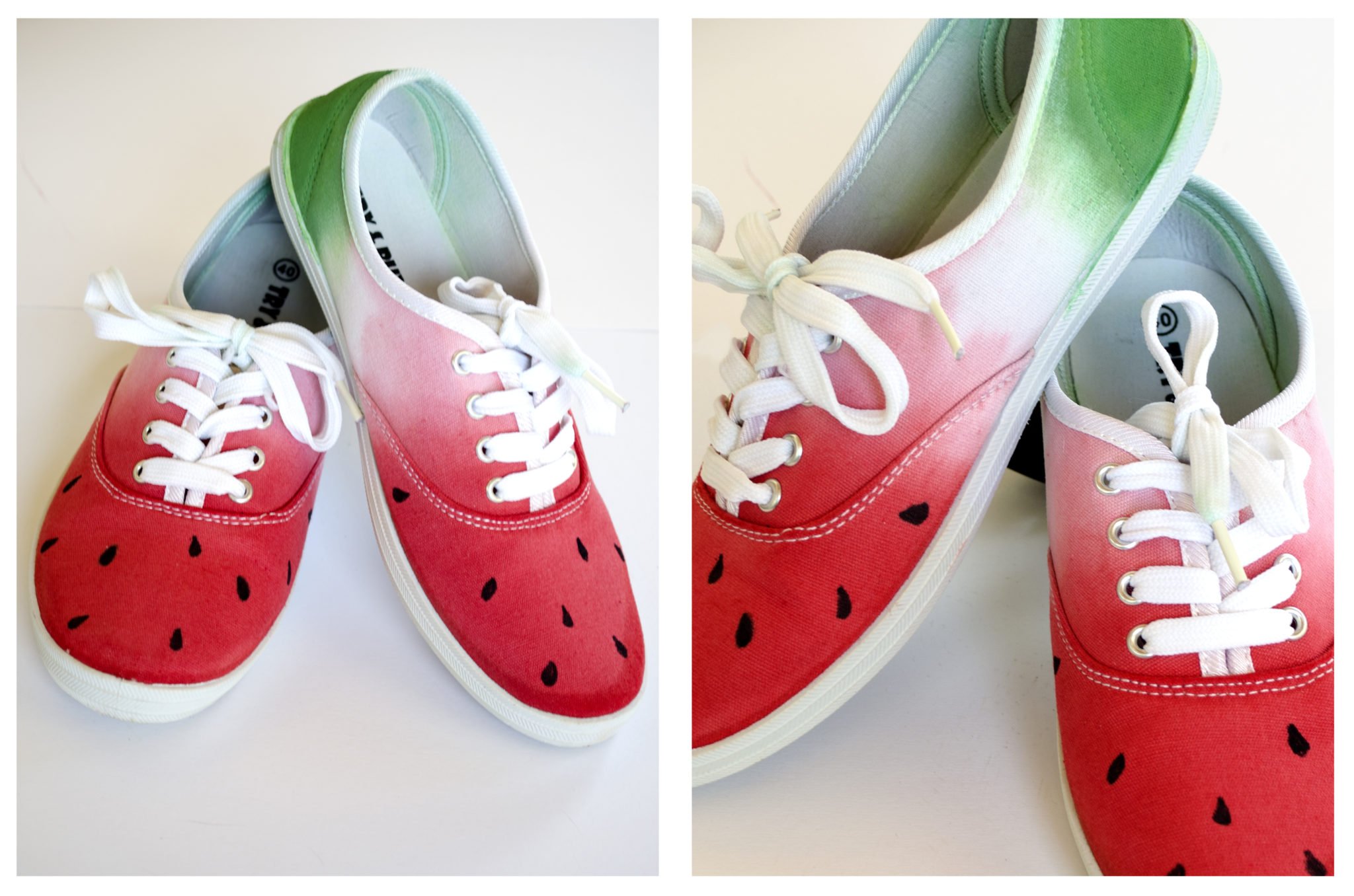 Dip- Dye Melonen-Schuhe