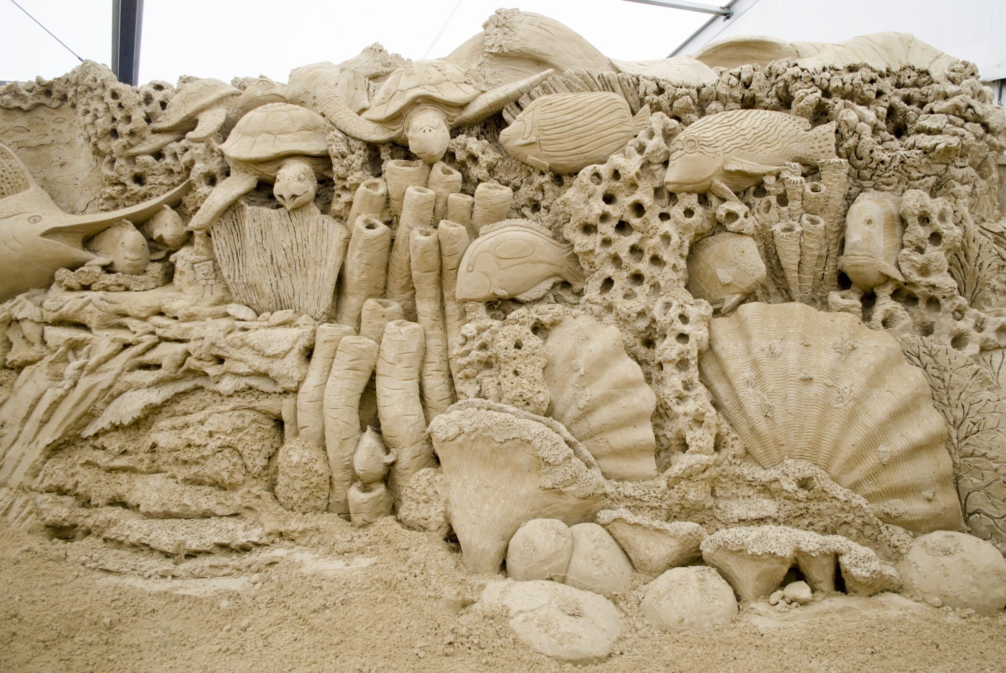 Das Great Barrier Reef Sandskulpturen