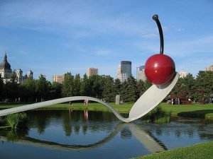Spoonbridge and Cherry by Claes Oldenburg and Coosje van Bruggen