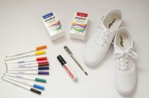 Material für dip dyed stoffschuhe