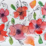 Draw with me schnelle Aquarellblumen in Nass in Nass Technik von Ms.Hey!